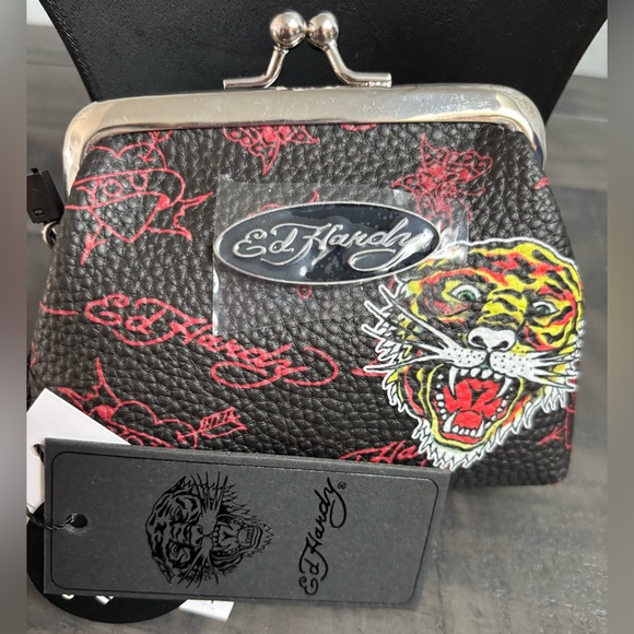 Ed Hardy Crossbody Coin Purse - Picture 4 of 6